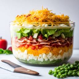 Seven-Layer Salad: A Refreshing and Flavorful Medley of Fresh Ingredients